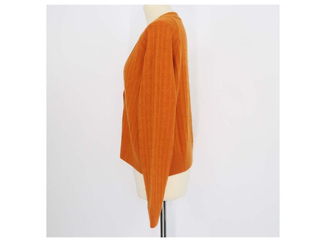 Hermès Cardigan a maniche lunghe Hermes Orange Wool H Arancione - vista 2
