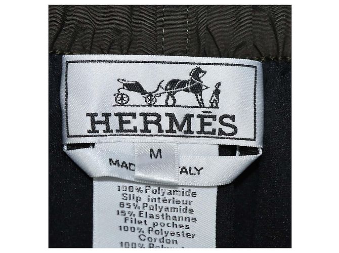 Hermès Hermes Bañador largo de nailon verde oscuro - vista 5