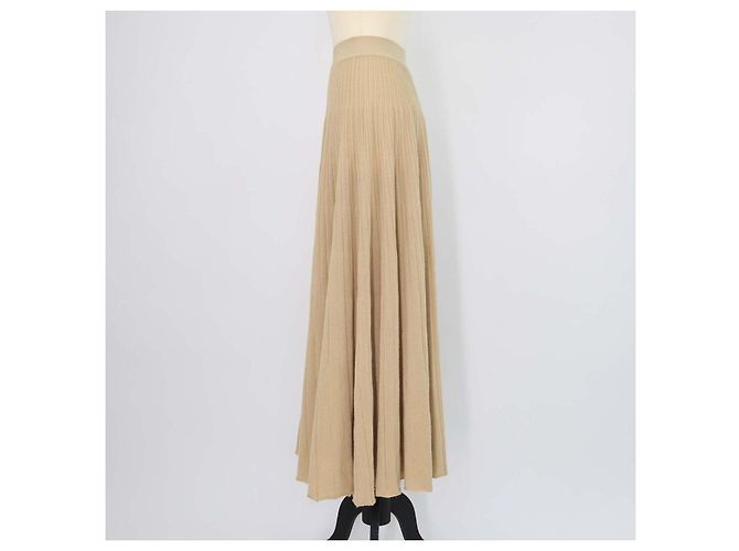 Falda Maxi Luciole en mezcla de cachemira marrón claro Loro Piana - vista 2