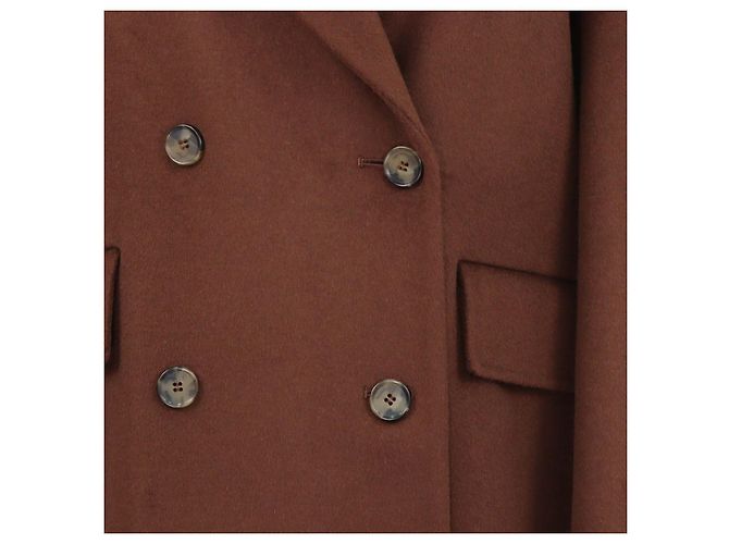 Casaco clássico ajustado em lã e seda Nanushka Cinnamon Brown Marrom - vista 4