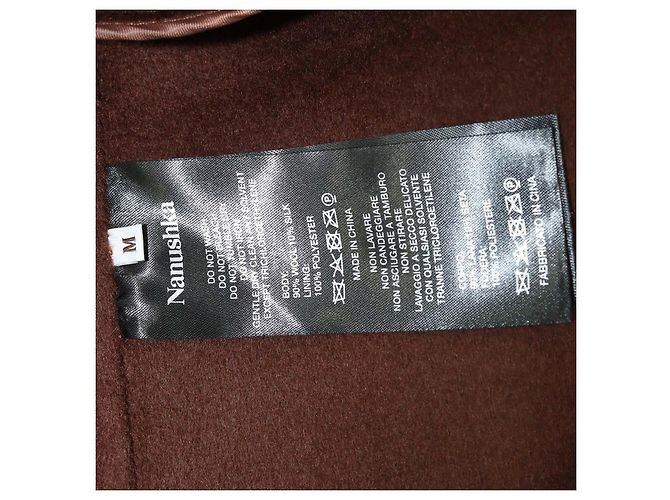 Casaco clássico ajustado em lã e seda Nanushka Cinnamon Brown Marrom - vista 6