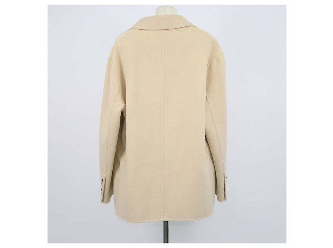Blazer oversized boxy Nanushka Sea Cream in lana e seta Crudo - vista 3