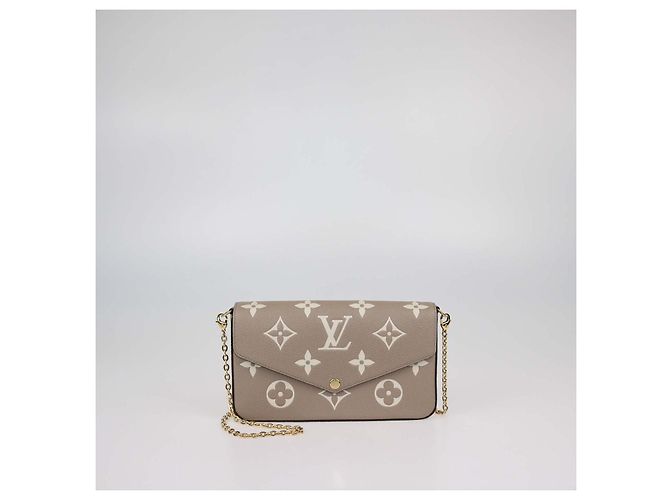 Borsa Felicie Pochette Louis Vuitton in pelle Monogram Empreinte Beige - vista 2
