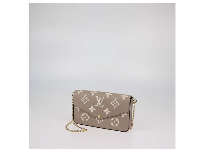 Borsa Felicie Pochette Louis Vuitton in pelle Monogram Empreinte Beige - vista 3