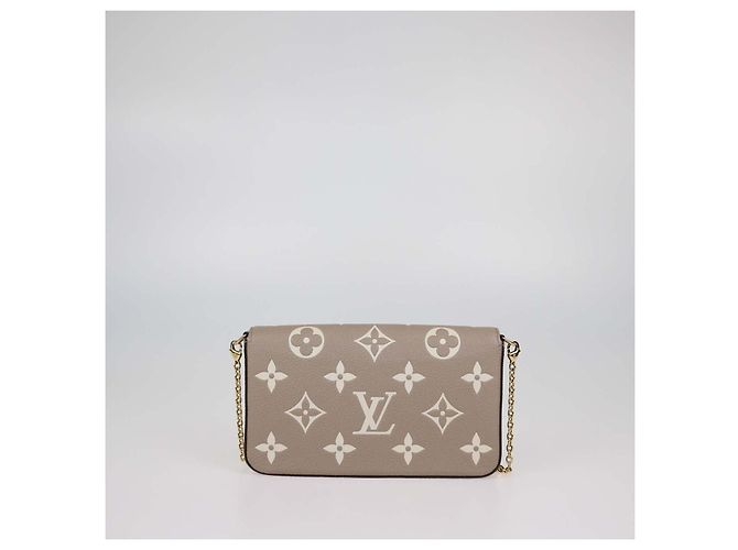 Borsa Felicie Pochette Louis Vuitton in pelle Monogram Empreinte Beige - vista 4
