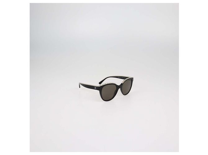Chanel Black,Beige Butterfly Sonnenbrille Schwarz - Ansicht 2