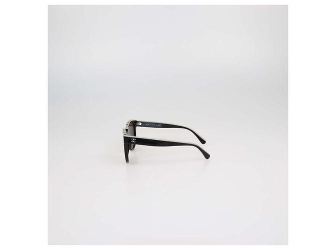 Chanel Black,Beige Butterfly Sonnenbrille Schwarz - Ansicht 4