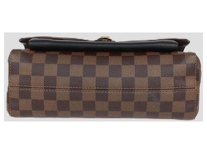 Borsa Louis Vuitton Vavin PM in tela Damier Ebene nera D'oro - vista 4