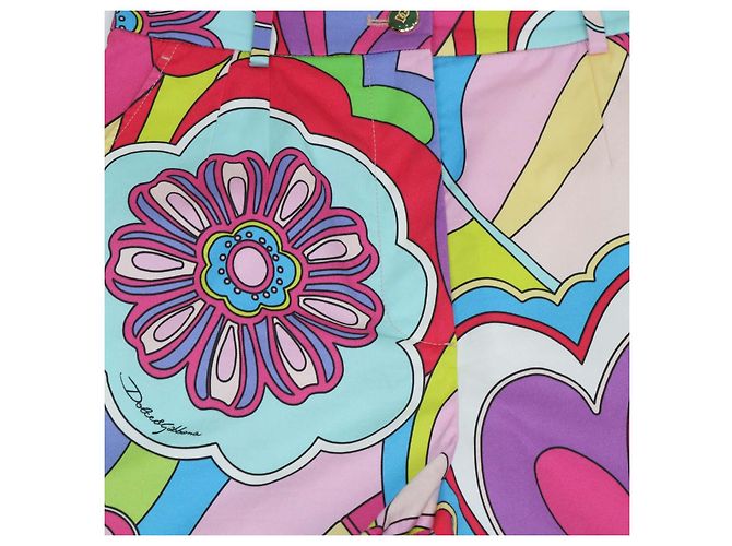 Pantaloncini stampati in cotone multicolore Dolce & Gabbana - vista 3