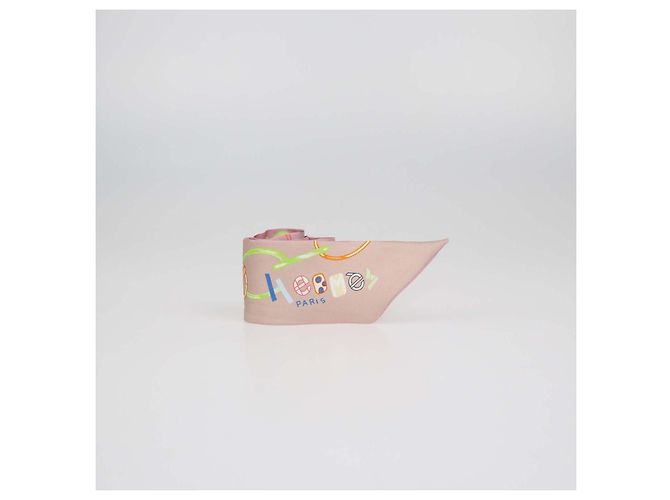 Hermès Hermes Bicolor Silk Do Re Boucles Print Twilly Multicolore - vista 2