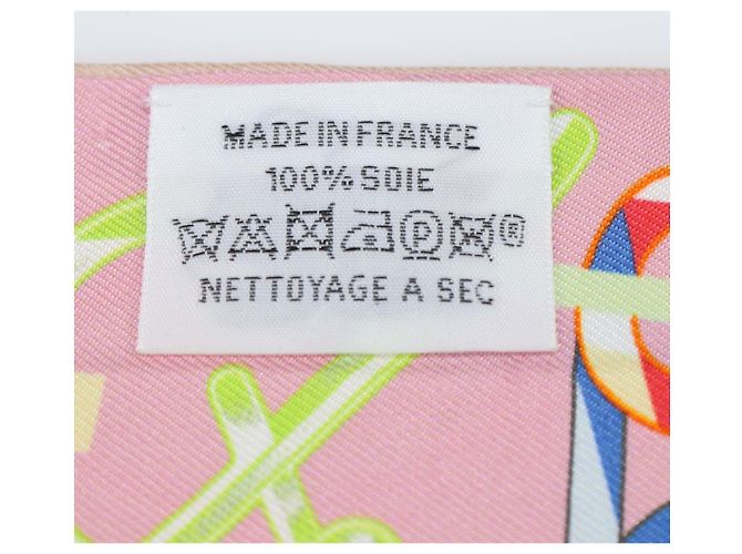 Hermès Hermes Bicolor Silk Do Re Boucles Print Twilly Multicolore - vista 8
