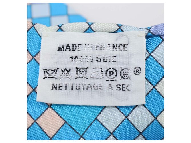 Hermès Hermes Blue Silk Colliers de Chiens Print Twilly Blau - Ansicht 8