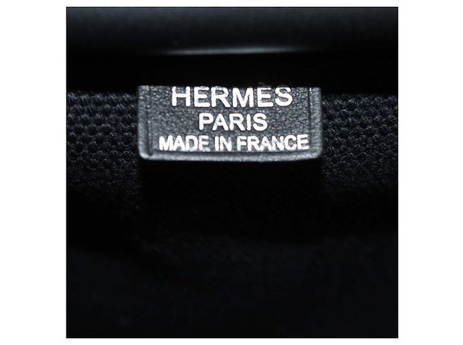 Hermès Borsa Cargo Birkin 35 Hermes in pelle Swift nera e tela Goeland Nero Blu - vista 5