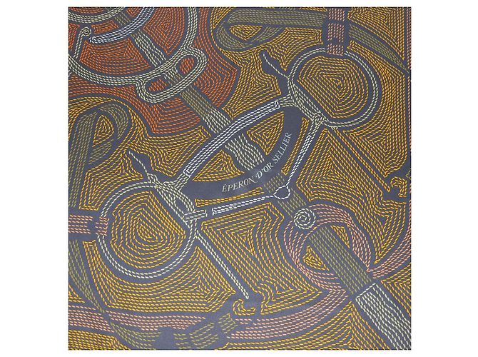 Hermès Hermes Multicolor Silk Eperon D'Or Sellier Schal 70 Mehrfarben - Ansicht 2