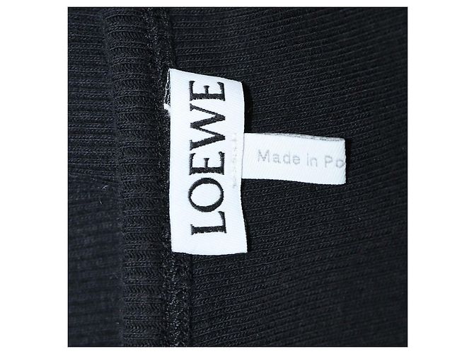 Regata Loewe em malha de algodão preta com Anagrama bordado Preto - vista 5