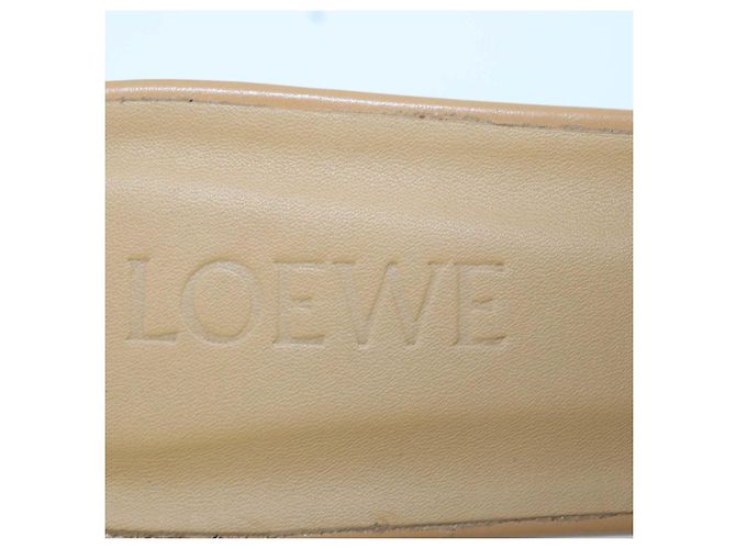 Loewe Alaia Gate Flache Mules aus Leder Tan Braun - Ansicht 6