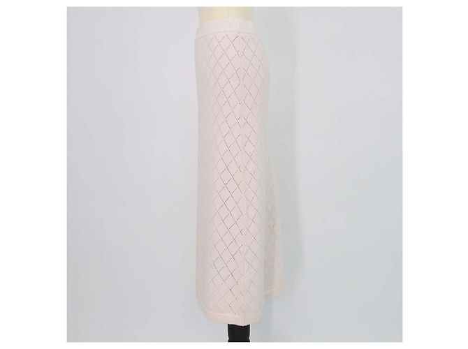 Falda midi de punto de lana pointelle off White Zimmermann Beige - vista 2