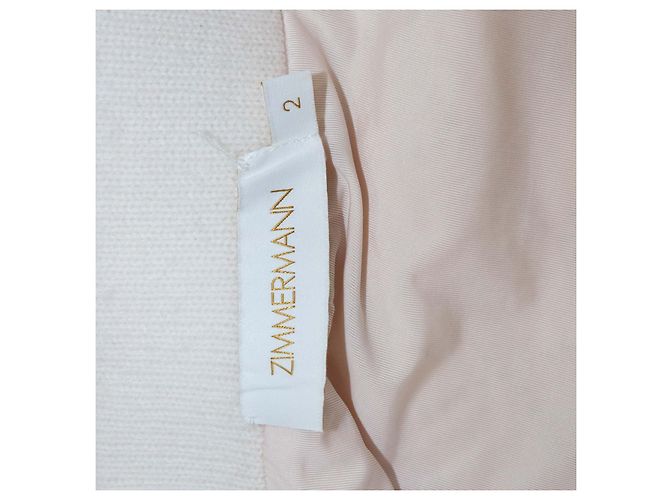 Falda midi de punto de lana pointelle off White Zimmermann Beige - vista 5