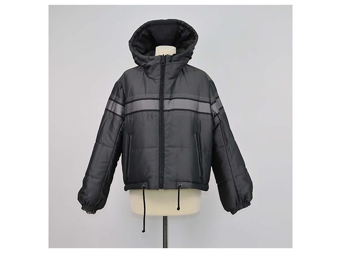 Christian Dior Grey Oblique Polyester Puffer Reversible Jacke Grau - Ansicht 5