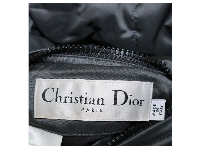 Christian Dior Grey Oblique Polyester Puffer Reversible Jacke Grau - Ansicht 6