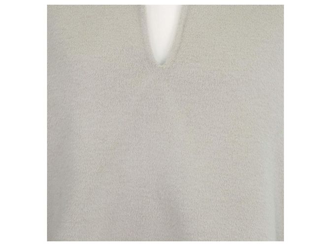 Top Maxi Piligrim in misto lana e seta beige Nanushka - vista 4