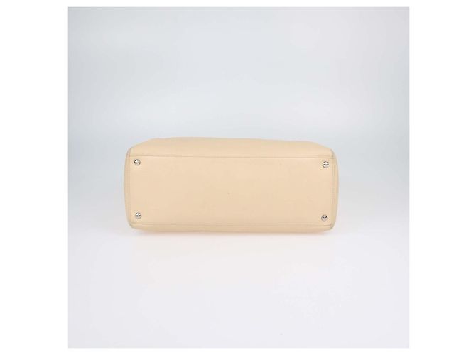 Borsa Shopper Chanel Executive Cerf in pelle crema Crudo - vista 4