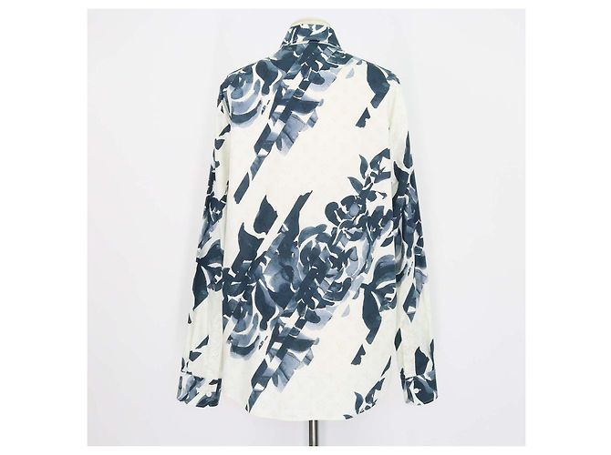 Louis Vuitton White, Blue Cotton Flower Monogram Langarmshirt - Ansicht 3