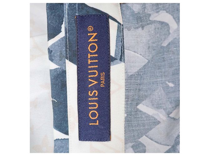 Louis Vuitton White, Blue Cotton Flower Monogram Langarmshirt - Ansicht 5
