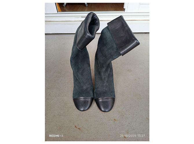 Botines de cuero Chloé con tacón transparente Multicolor - vista 3