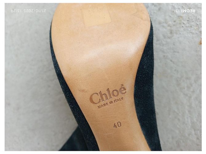 Botines de cuero Chloé con tacón transparente Multicolor - vista 6