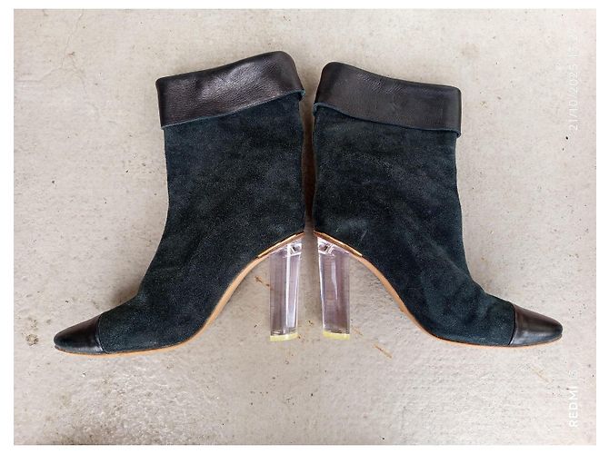 Botines de cuero Chloé con tacón transparente Multicolor - vista 8