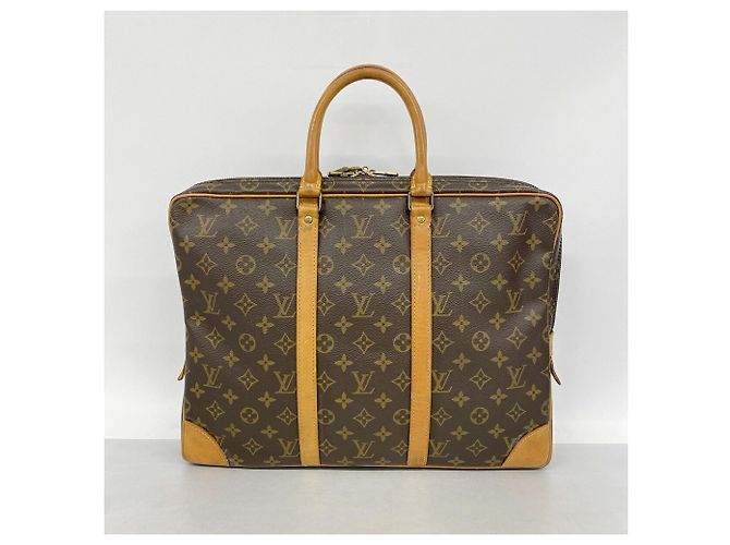 Sac Louis Vuitton Monogram Portedocuments Voyage Marron - vue 10