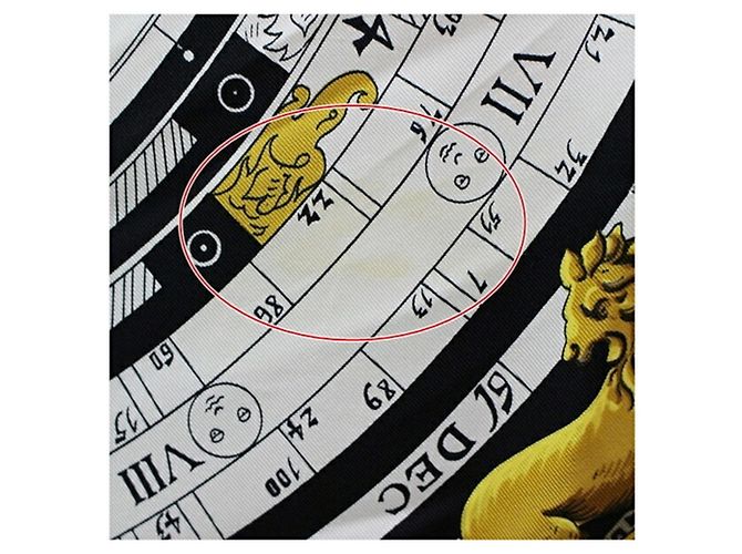 Hermès Hermes Astrology Muster-Schal Schwarz Weiß - Ansicht 11