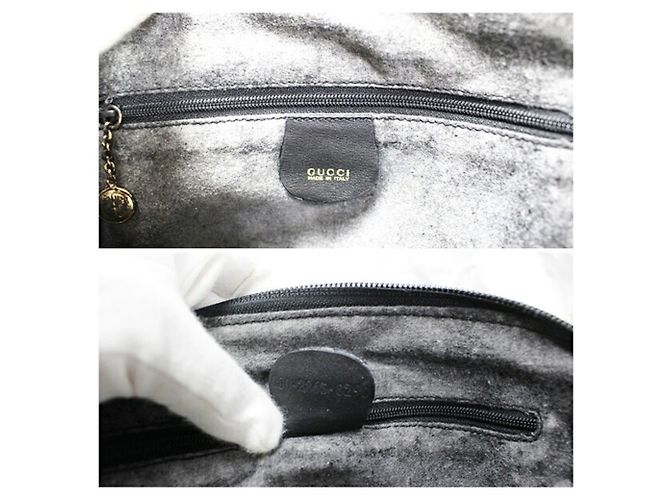 Borsa a spalla Gucci Bamboo Marrone Nero - vista 11