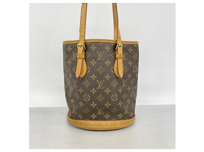 Borsa Tote Louis Vuitton Monogram Bucket PM Marrone - vista 10