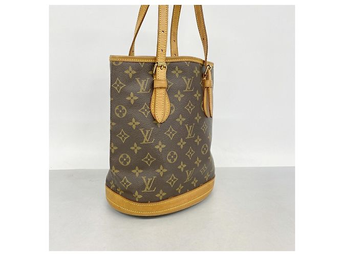 Borsa Tote Louis Vuitton Monogram Bucket PM Marrone - vista 2