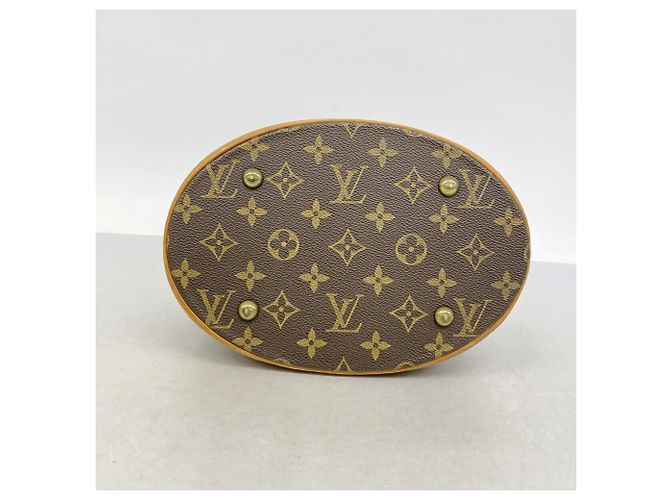 Borsa Tote Louis Vuitton Monogram Bucket PM Marrone - vista 3
