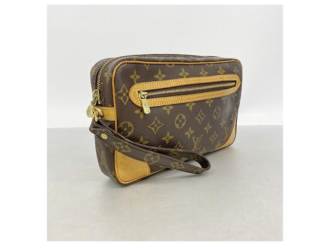 Sac Pochette Louis Vuitton Monogram Marly Dragonne GM Marron - vue 2
