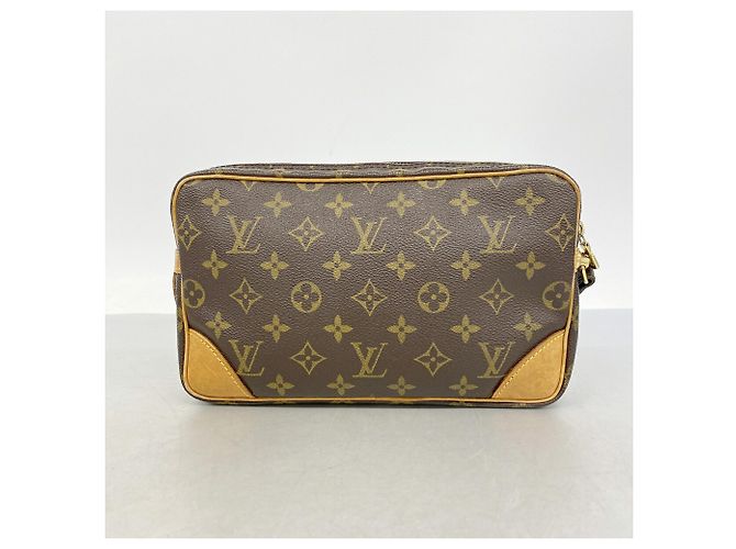 Sac Pochette Louis Vuitton Monogram Marly Dragonne GM Marron - vue 9