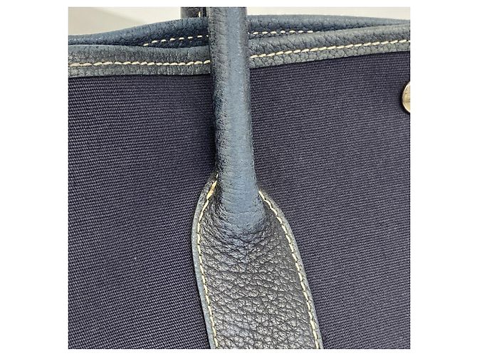 Hermès Hermes Garden PM Tote Bag Marineblau - Ansicht 10