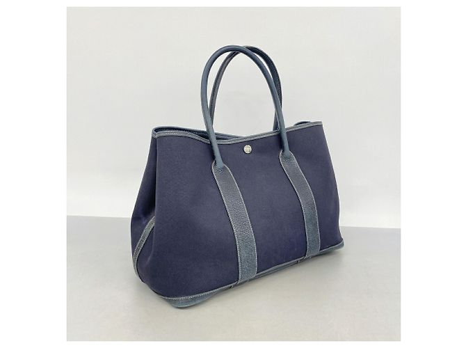 Hermès Hermes Garden PM Tote Bag Marineblau - Ansicht 2