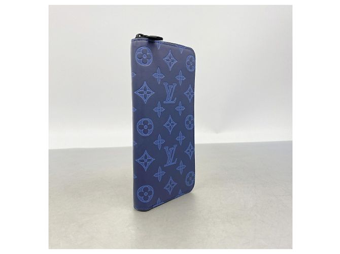 Louis Vuitton Monogram Shadow Zippy Wallet Blue Navy blue - view 2
