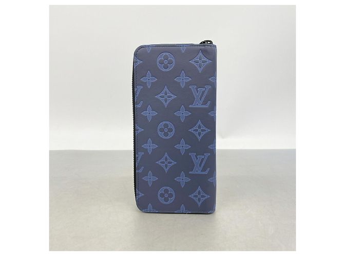 Louis Vuitton Monogram Shadow Zippy Wallet Blue Navy blue - view 6