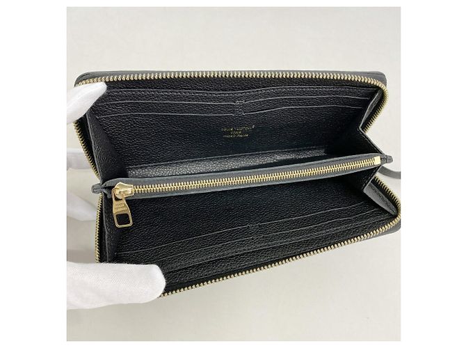 Louis Vuitton Monogram Empreinte Bicolor Langbeutel Schwarz Beige - Ansicht 3