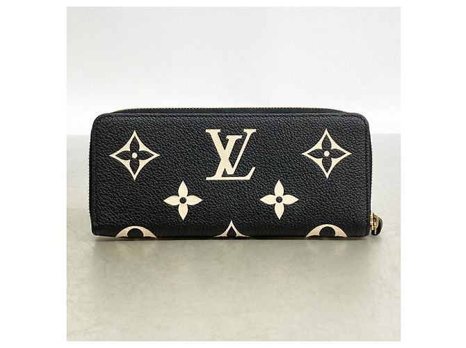 Louis Vuitton Monogram Empreinte Bicolor Langbeutel Schwarz Beige - Ansicht 7