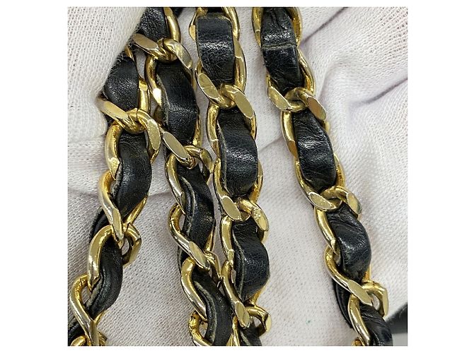 Chanel Matelassé Lammleder Chain Tote Bag Schwarz - Ansicht 12