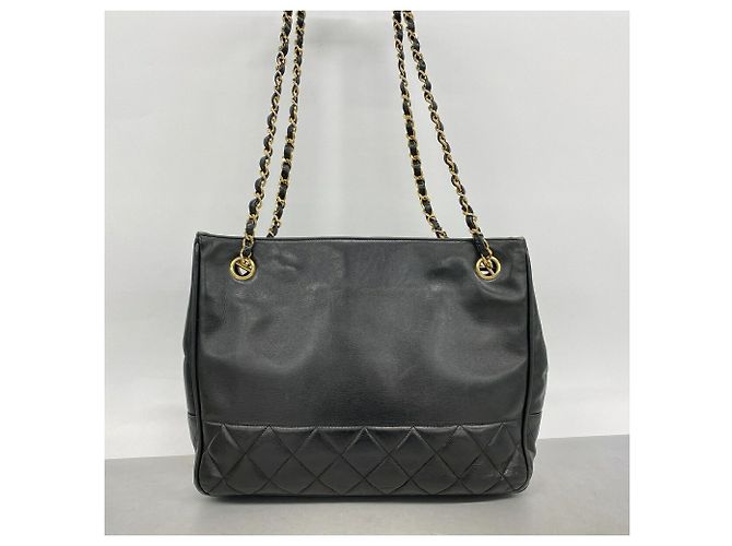 Chanel Matelassé Lammleder Chain Tote Bag Schwarz - Ansicht 13