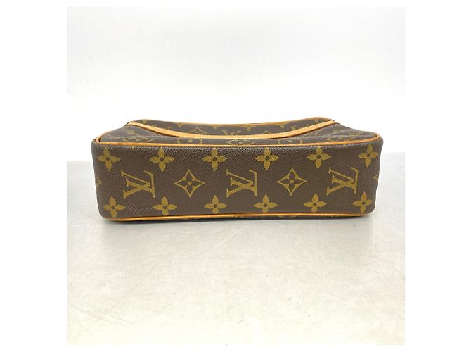 Sac pochette Louis Vuitton Monogram Compiegne 23 Marron - vue 3