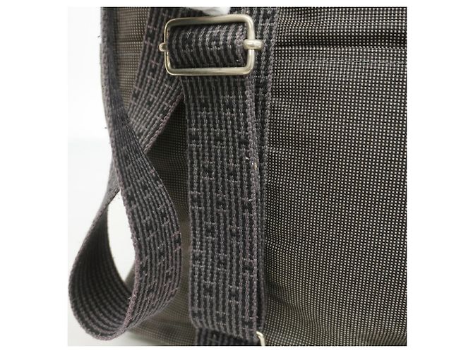Hermès Zaino Hermes in nylon grigio Marrone - vista 7