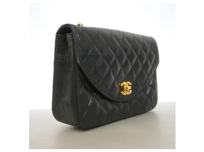Chanel Matelassé Schultertasche mit Kette Schwarz - Ansicht 2